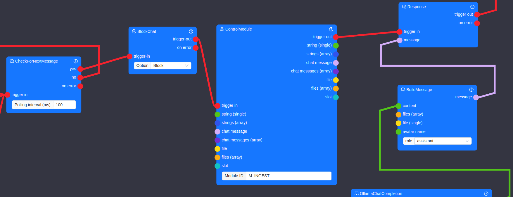 Screenshot - control module usage