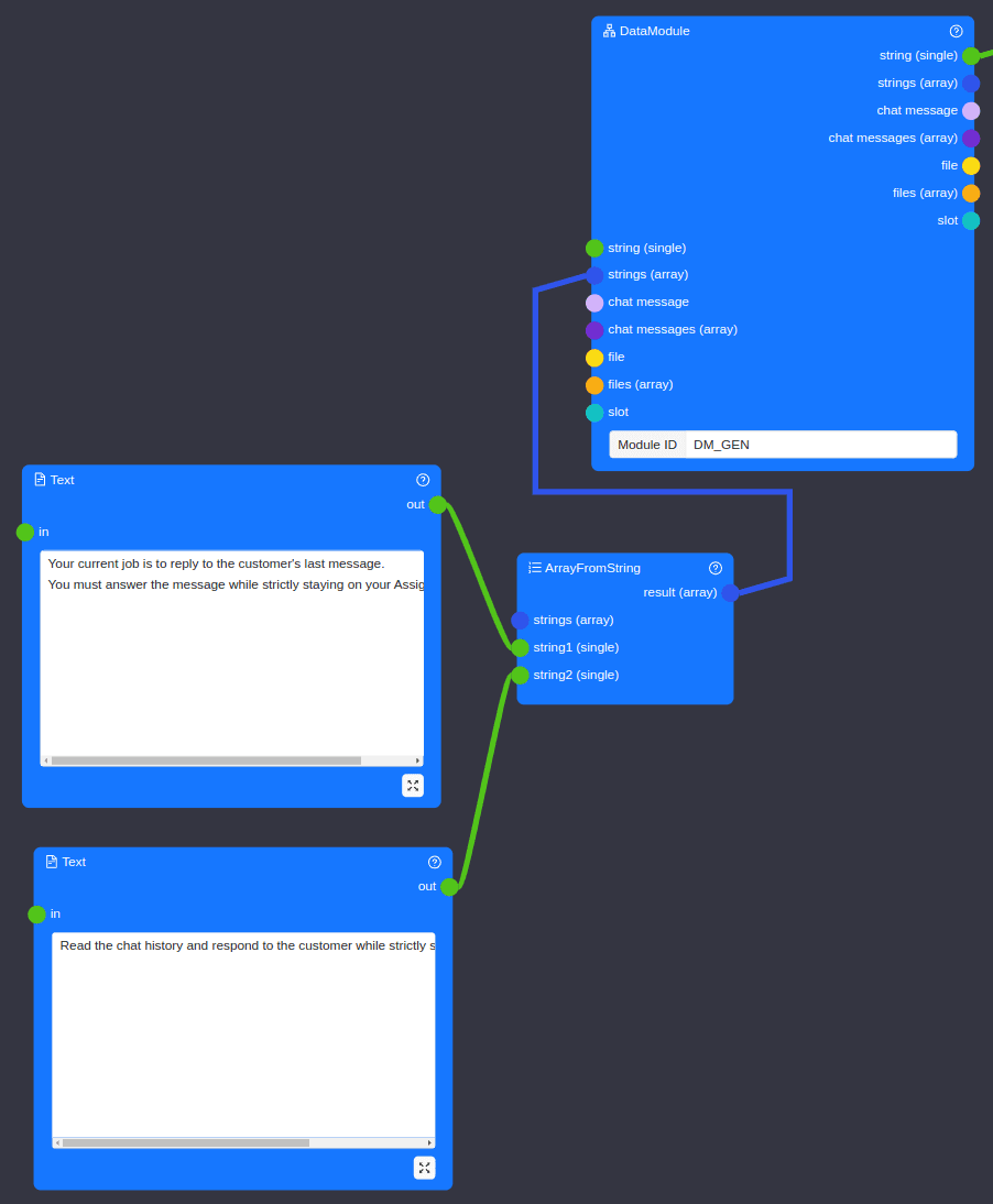 Screenshot - data module usage