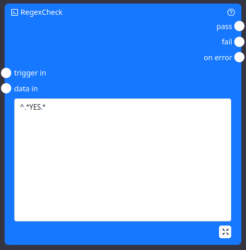 The RegexCheck node